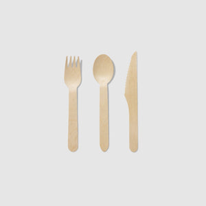 Wooden Party Cutlery Set